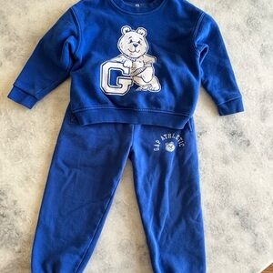 GAP Royal Blue Bear Graphic Kids Set